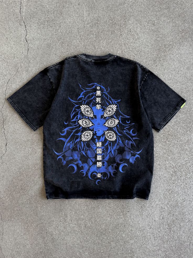 Kokushibo Acid Washed Oversized T-Shirt