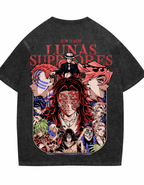 Upper Moons Acid Washed Oversized T-Shirt